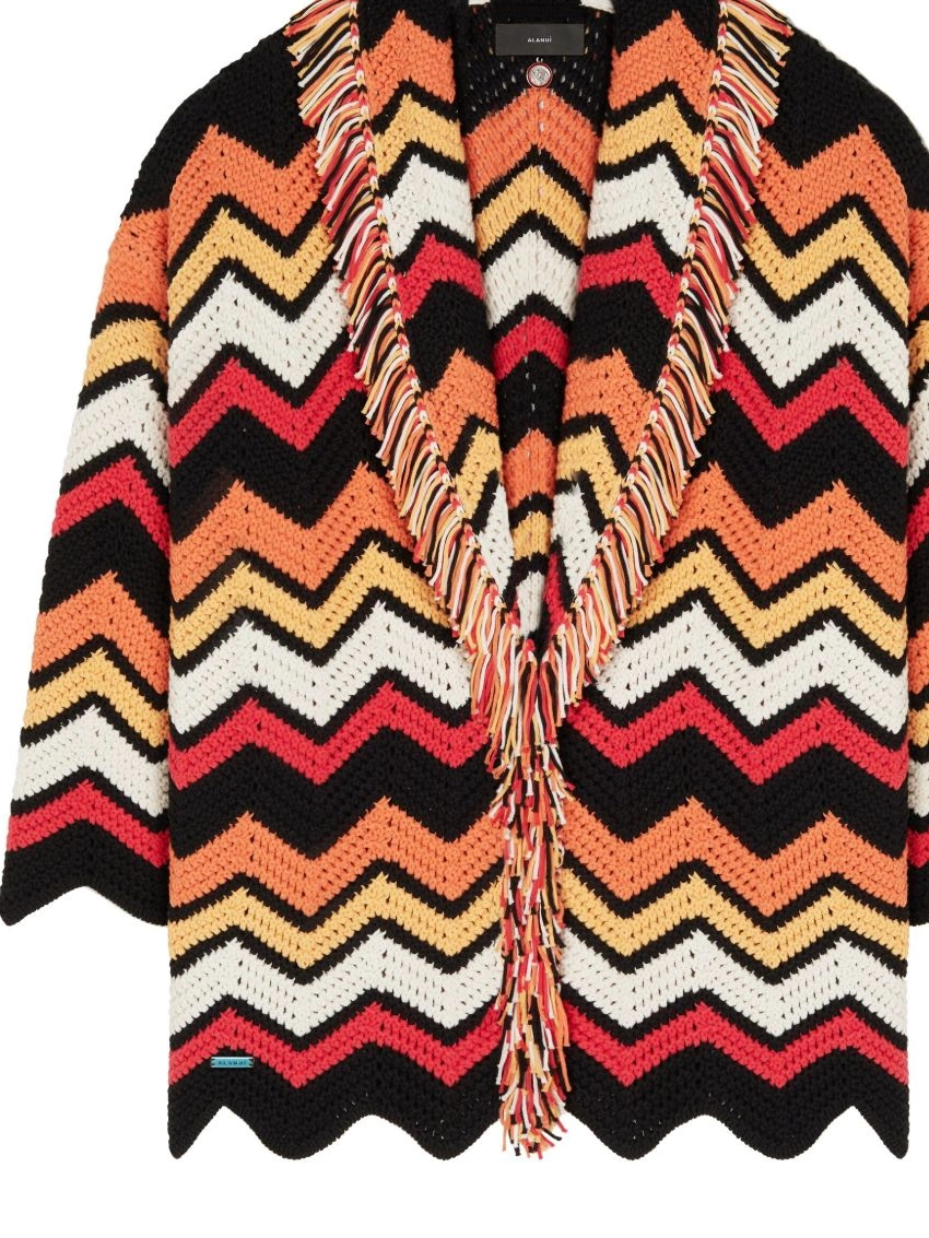 Cheap Women knit cardigan Alanui chevron Kaleidoscopic 0325